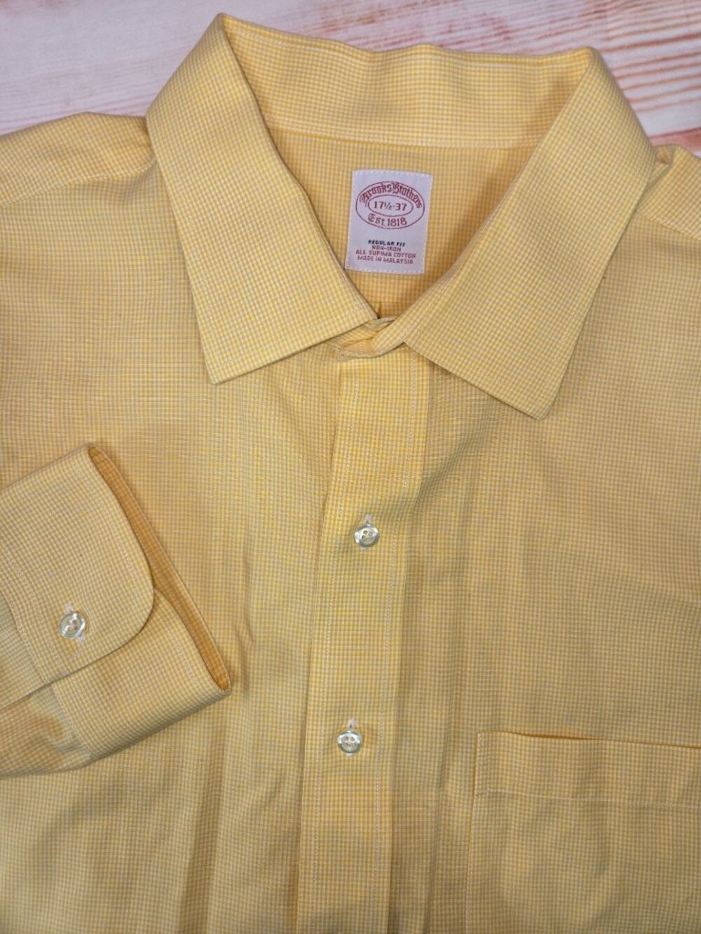 Brooks Brothers Regular Non-Iron Dress Shirt 17.5-37 XXL